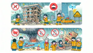 भूकंप आपदा के समय करने एवं नहीं करने की व्याख्या करें