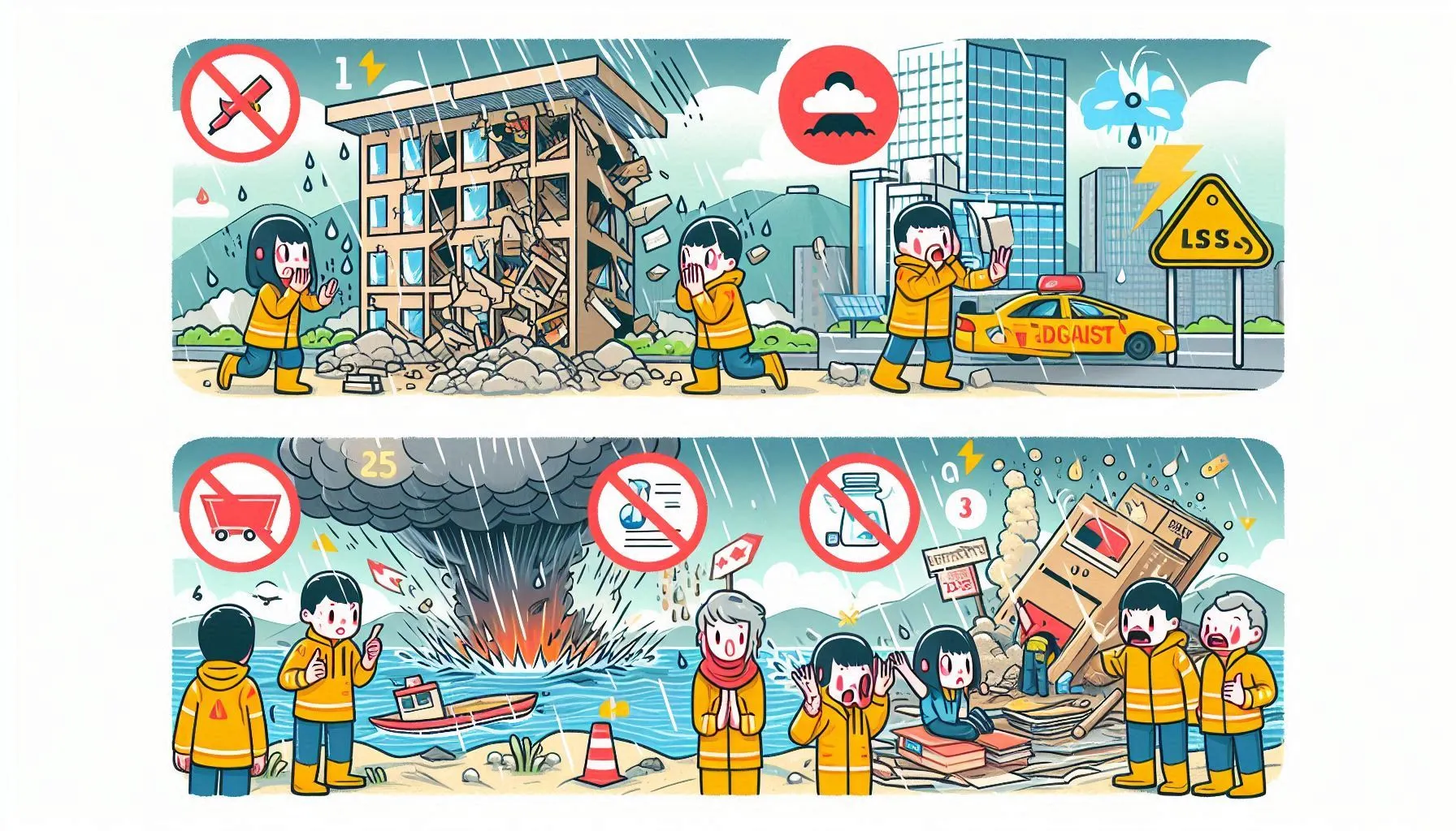 भूकंप आपदा के समय करने एवं नहीं करने की व्याख्या करें